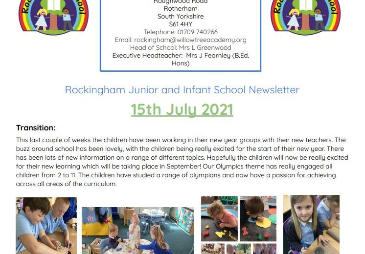 Newsletter 16th July 2021