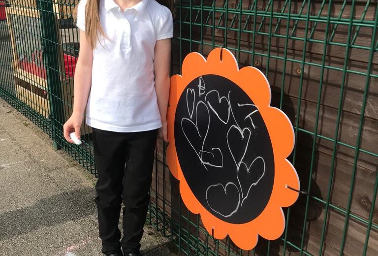 Thank you Mr Robins for putting our Mark Making board up.