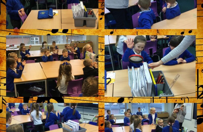 Music with Mrs Durkin.