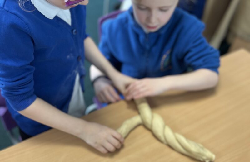 Making Challah Bread