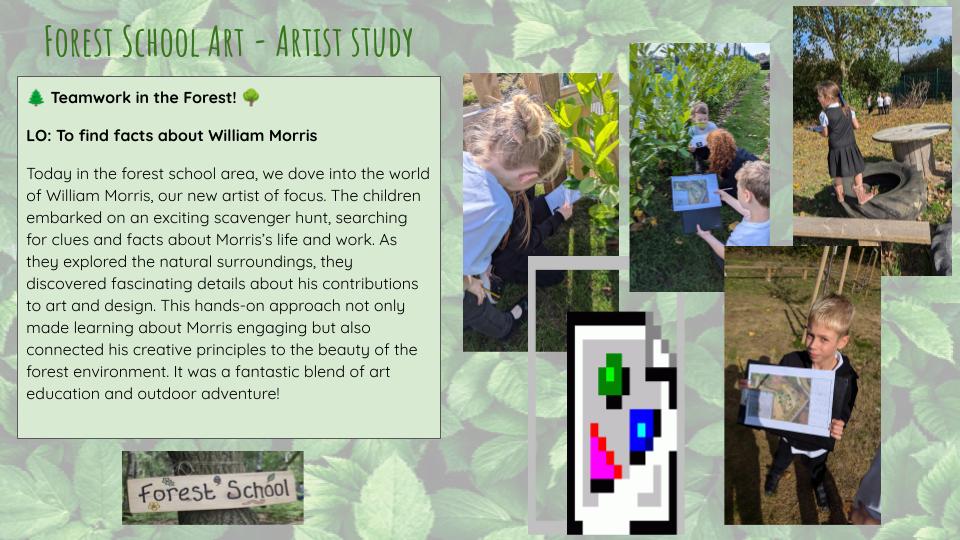 Forest School Y3T – William Morris Artist Study