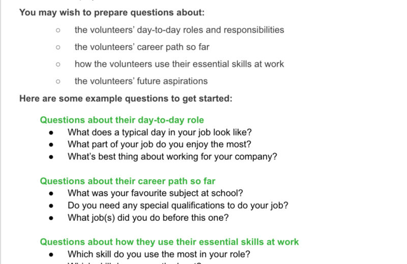 Skills Builder Careers session