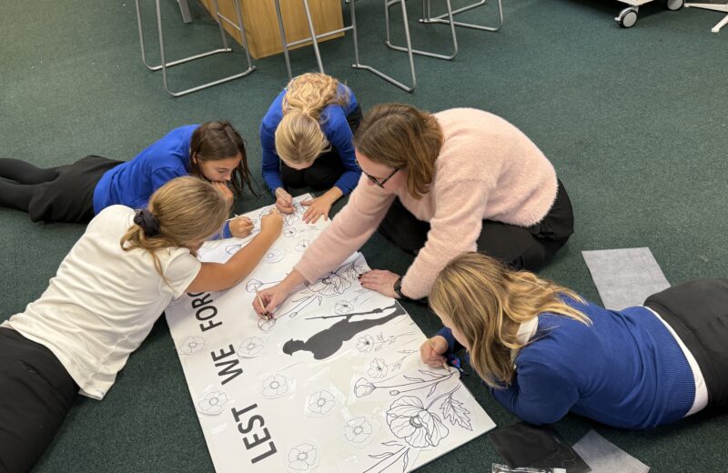 Mrs Buttree shares new Art techniques with 6B