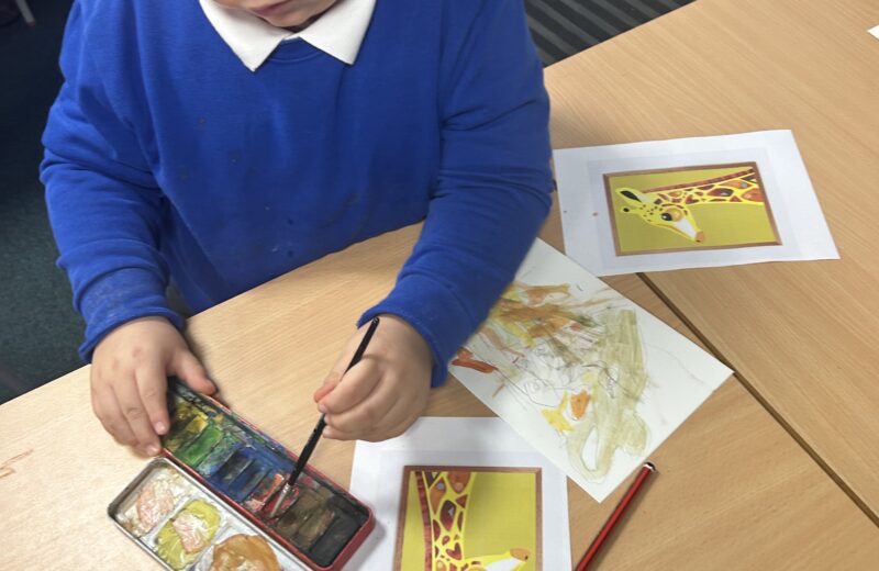 Giraffe Artwork in 1/2B