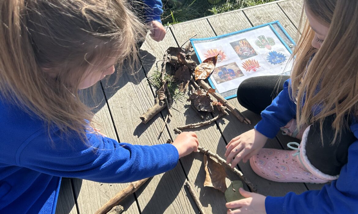 3T Sri Lankan Masks in forest school