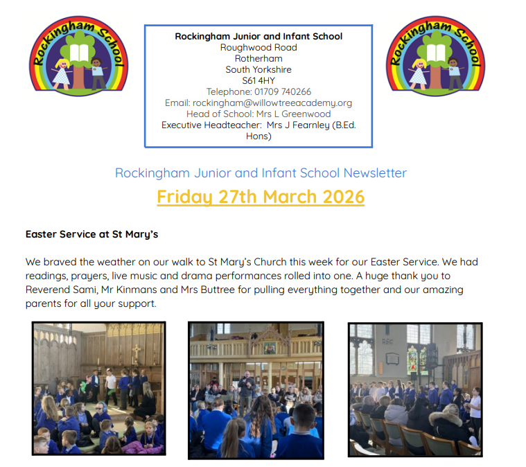 Newsletter 27th March