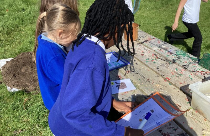Y3 French learning in forest school